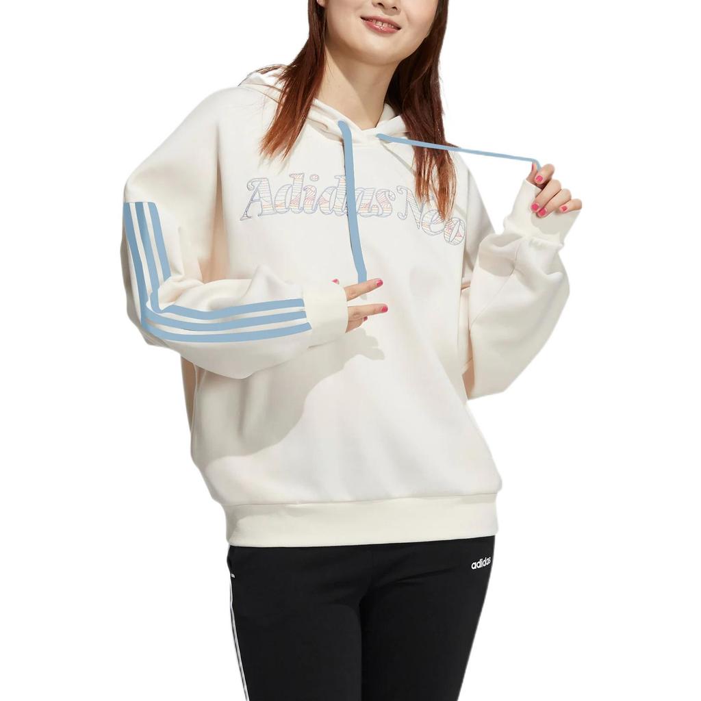 Adidas Neo Ard Hoodie With Letter Embroidery Women Hoodie Off-White HG1614