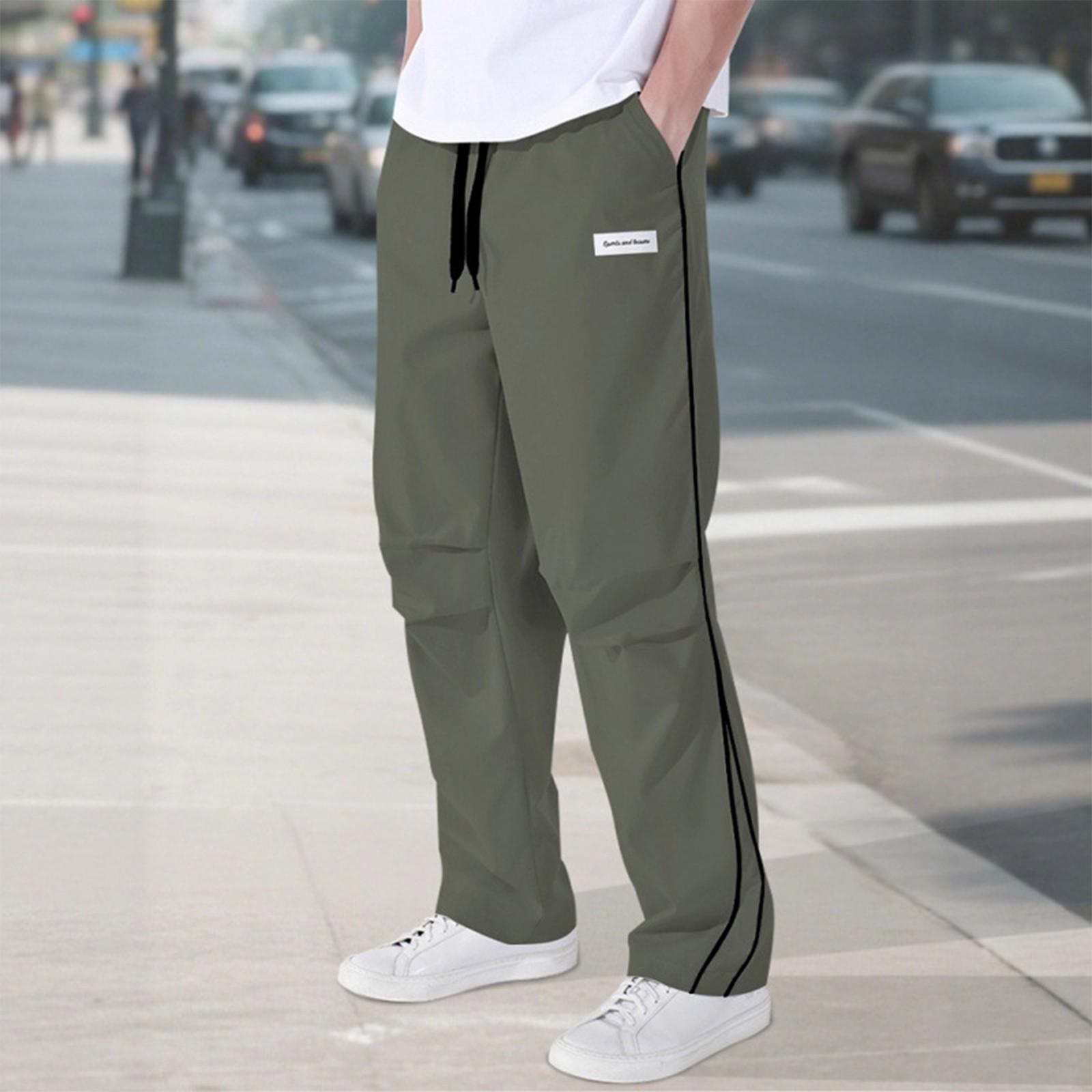 

Men s Overalls Drawstring Multi Pocket Casual Pants Hiking Pants L
