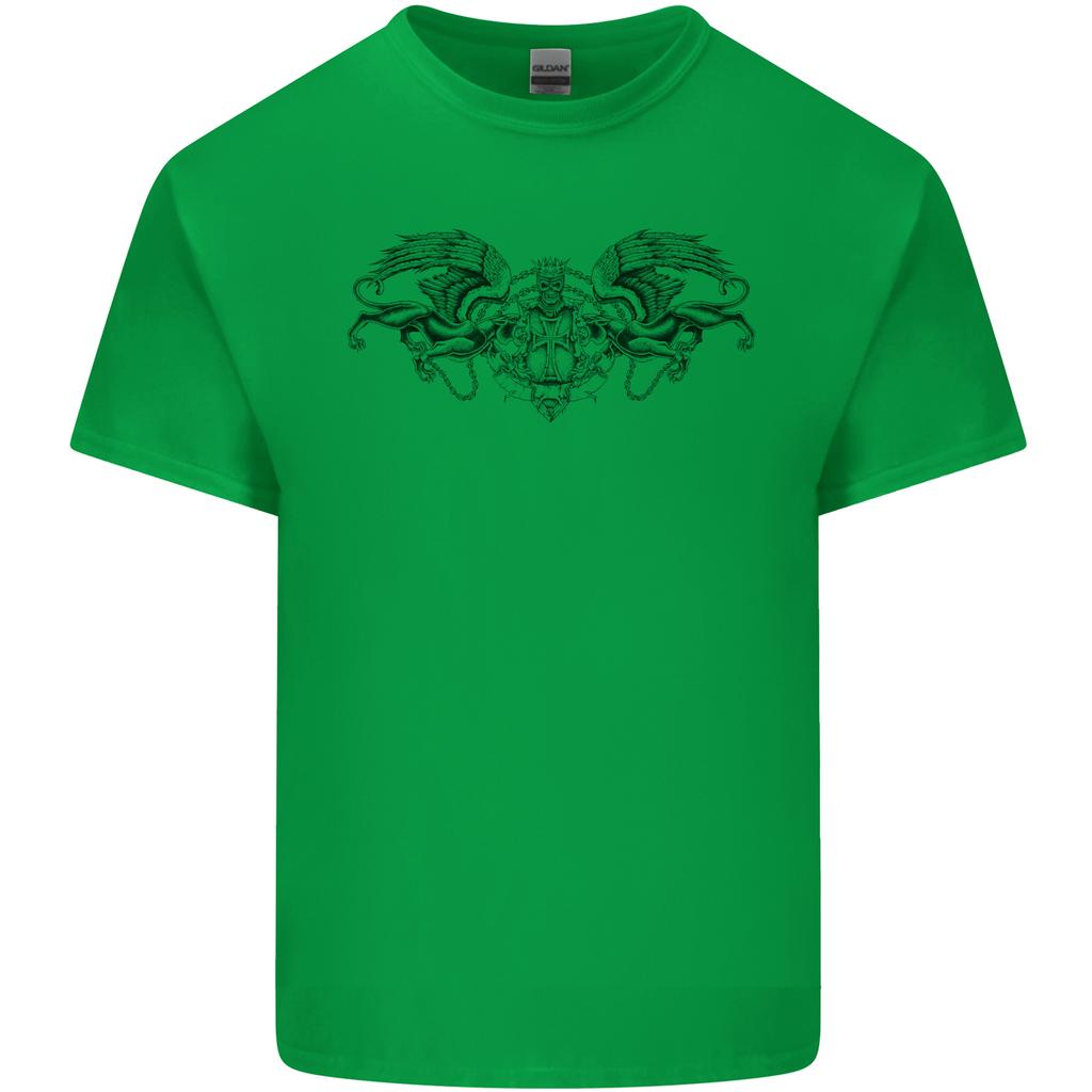St Georges Day RoUnisex Skull Wings Panther Unisexs Light Cotton Tshirt