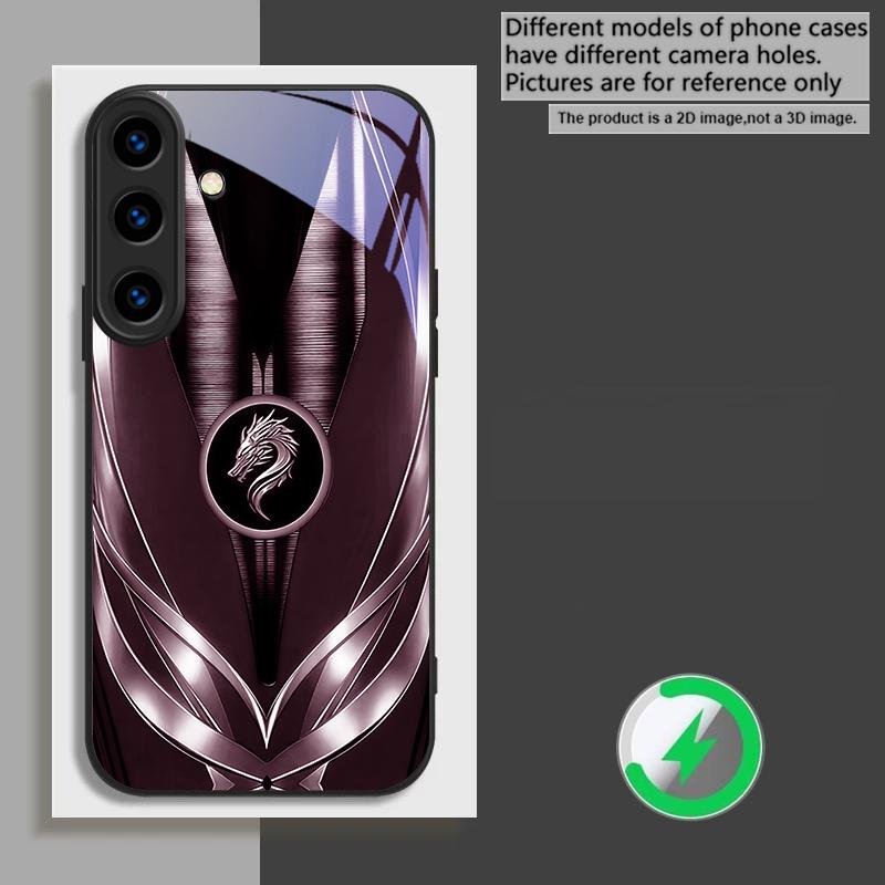 

Golden dragon pattern gray For Samsung Galaxy S26 Ultra S20 FE S21 S22+ S23 Plus S24 Ultra 25 Edge For Magsafe Glass Phone Casee Galaxy S25 Edge