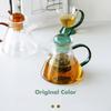 Heat Resistant Glass Teapot Afternoon Tea Set for Fruit Flower Tea Elegant Cups Removable Infuser for Cozy Afternoon Tea Teapot