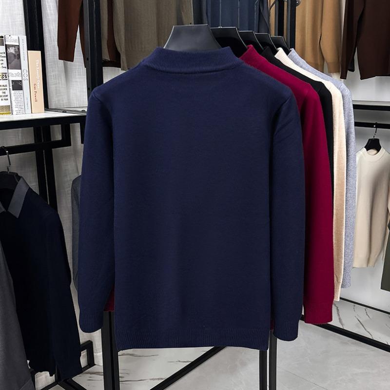 Men S Half Turtleneck Thick Knit Sweater Winter Warm Base Layer