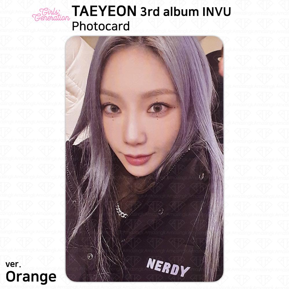 Trzeci album SNSD GG Girls' Generation Taeyeon INVU Oficjalna fotokarta KPOP
