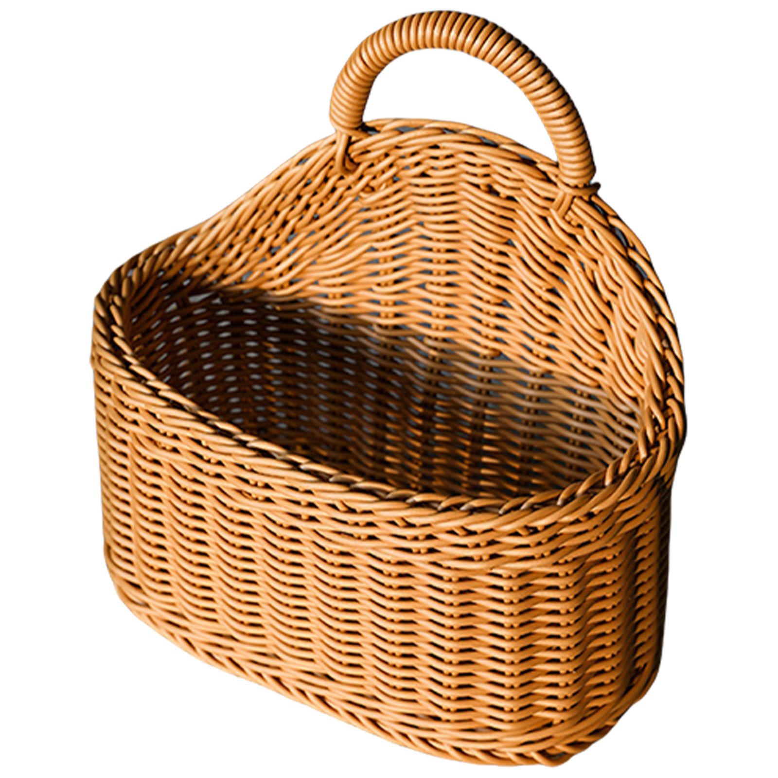 

Практичная настенная прочная плетеная корзина для хранения Домашний аксессуар для организации кухонных, ванных и офисных принадлежностей