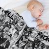 ROCK AND ROLL Tapestry Throw Blanket Plush Bed linens Vintage cosplay anime Blankets