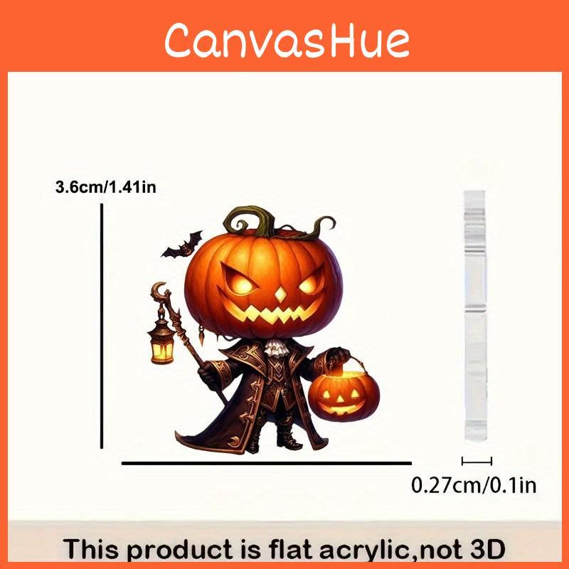 Halloween Themed Cartoon Pumpkin Pattern Women Acrylic Earrings For Casual Fashion Adults