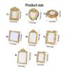 Multipurpose Golden Resin Earring Holder Jewelry Organizers Photo Frame Display For Retail Display