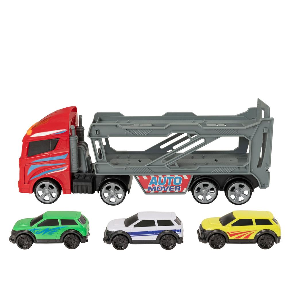Caminhão com carros (4 pedaços)