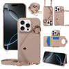 PU Leather Phone Case for IPhone17 17Air 17 Pro 17 Pro Max 16 15 14 13 Pro Crossbody Anti-demagnetization Anti-drop with Mirror