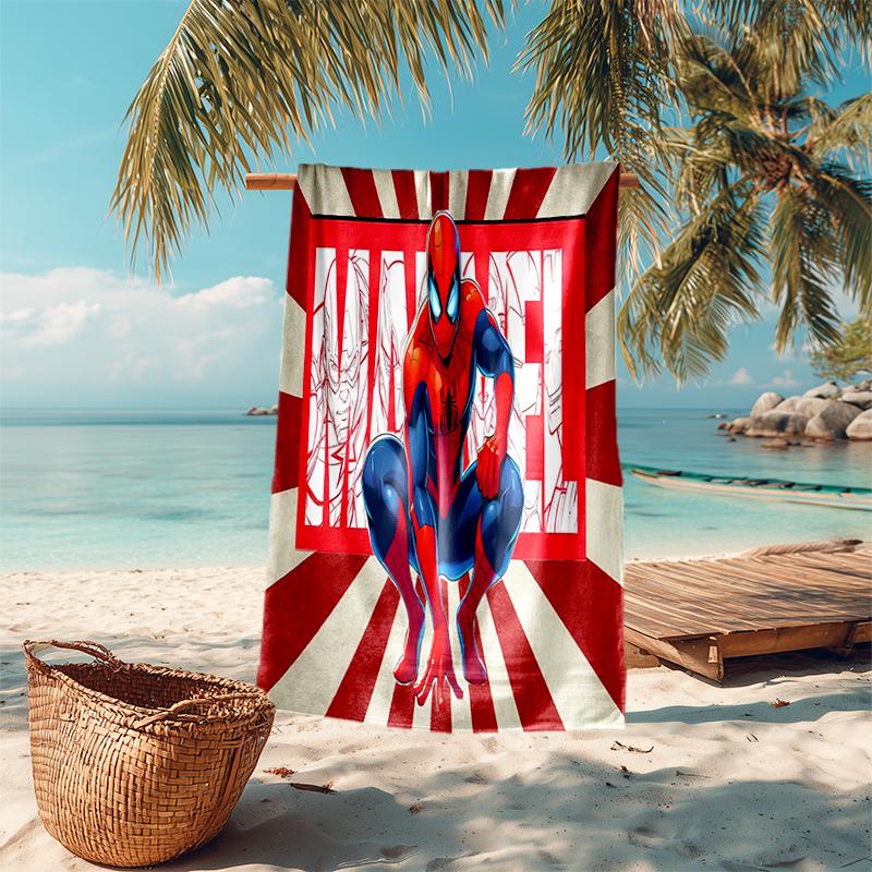 Spider-Man Beach Towel Outdoor Camping Beach Towel for Vacation Swim Outdoor Pool Absorbent Bath Towel