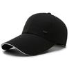 Hat Spring and Autumn Men's Cotton Polyester Good Canvas Sandwich Baseball Cap Extended Brim Iron Label Fishing Cap Shade Cap