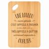 Planche À Découper Une Loulou Aussi Géniale - Plateau Apéro En Bambou Cadeau Gravé Pour Femme Saint Valentin Cuisine Barbecue