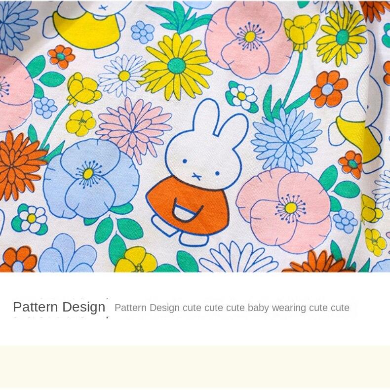 Sukienka dziewczęca Letnia nowa odzież dziecięca Kreskówka z klapami Sukienka dziewczęca