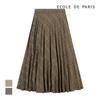 ECOLEDEPARIS Check Pleated Long Skirt_Zb2Zwsb060Z