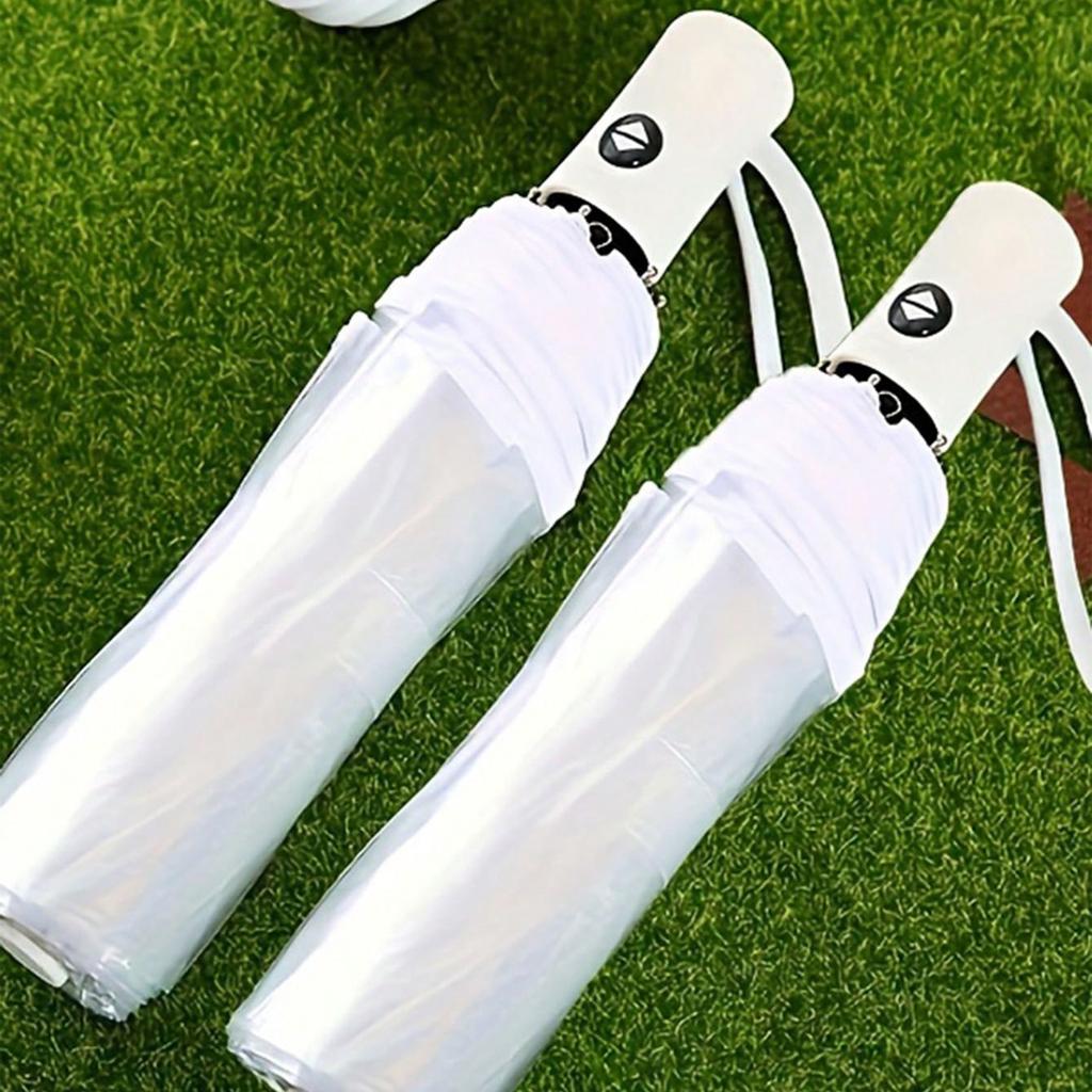1 Fully Automatic , Outdoor Triple Fold Rainproof Visual Transparent Umbrella for Outdoor Windproof Household Daily Necessities