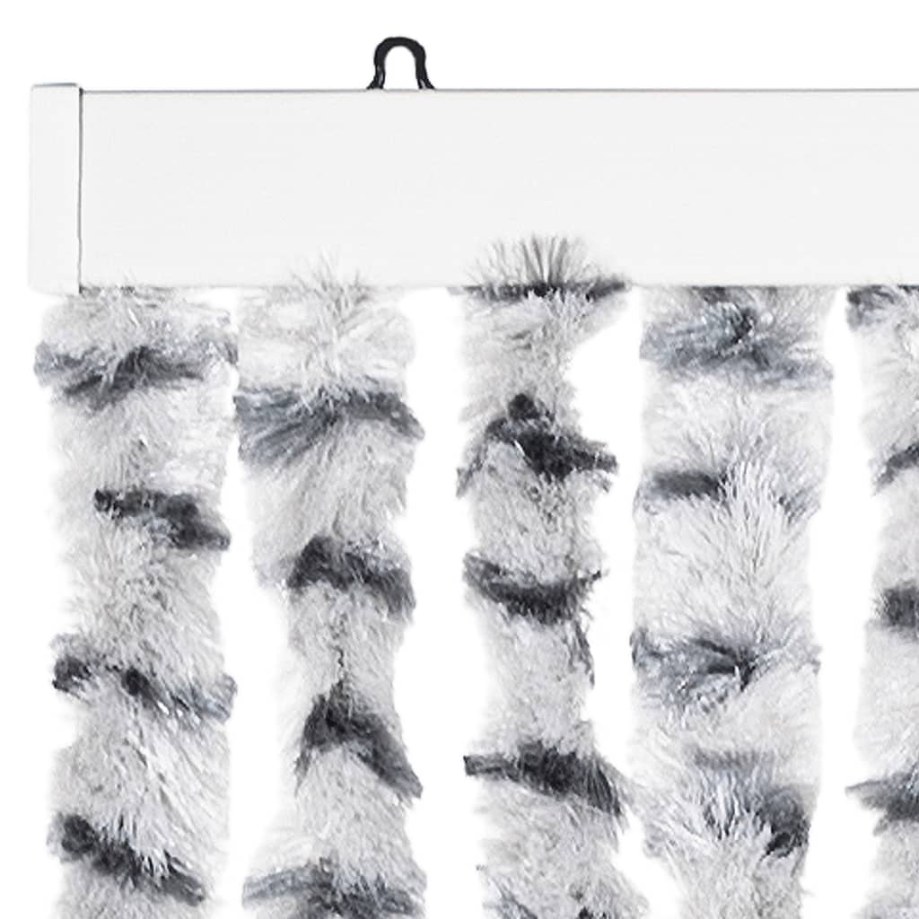 Vidaxl Zasłona Przeciwko Owadom, Jasnoszaro-Ciemnoszara, 90X200 Cm