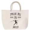 Beach Bag - PLANETEE - I Can't Humor Passion - Rope Handle - Large Size - Cotton, Printed In France