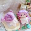 niannyyhouse 10cm Plush Girl Star Body Purple Fried Hair No Attributes Cotton Doll Accessories Dress Up