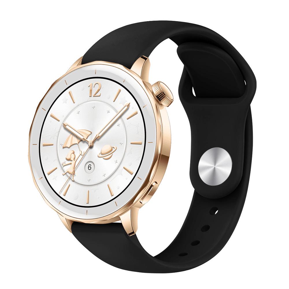 Monochrome Silicone Watch Strap for Huawei GT4/GT5 & OPPO Watch X2 Mini with Buckle
