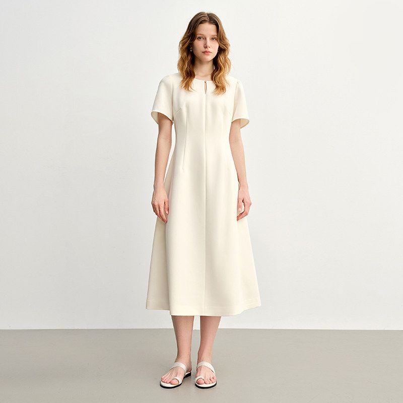 Plus-Size Women's French-Style Elegant Simple Dress In Long and Short Styles, Summer 2026, Stylish Design for Slightly Plump Figures, Versatile Dress