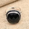 Black Spinel Gemstone Handmade 925 Sterling Silver Ring Jewelry For Thanksgiving