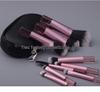 10-Piece Mini Makeup Brush Set with Soft Blush Brush, Powder Puff, Sponge, and Bag