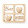 Decorative Window-shaped Frame with the Inscription "Best Mom" In Beige