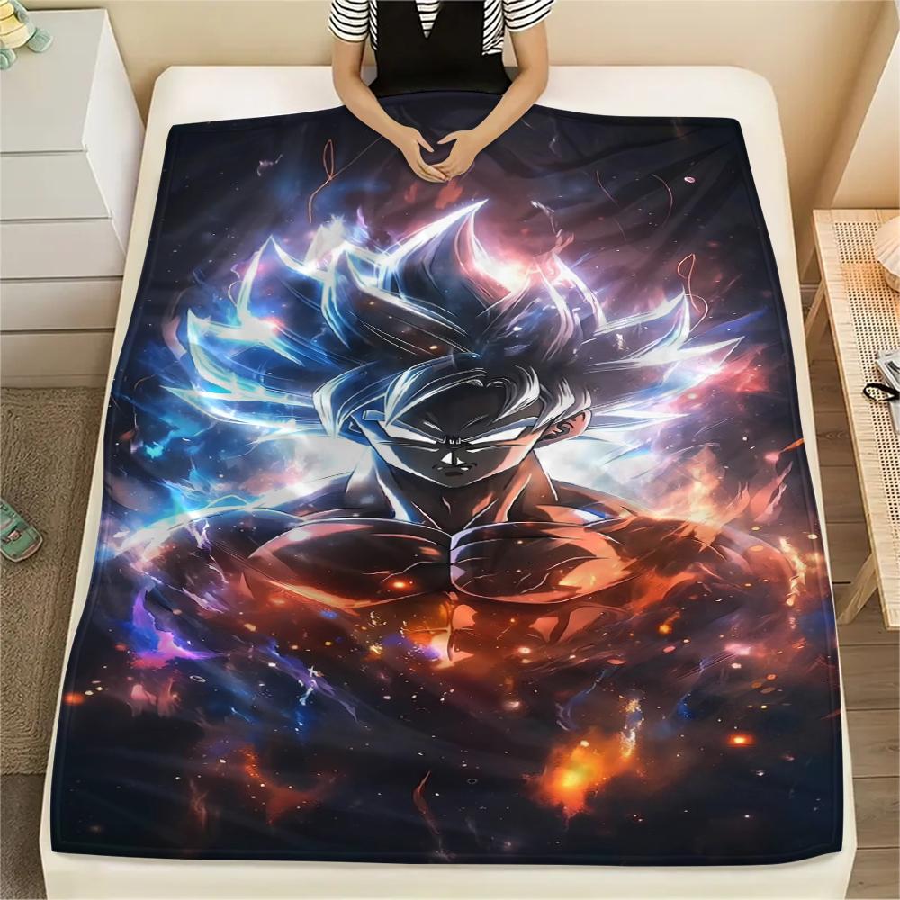 Dragon Ball character Print Flannel Blanket High quality Comfortable for All Seasons Home Decor Warmth and Comfort Perfect for Christmas Gifts