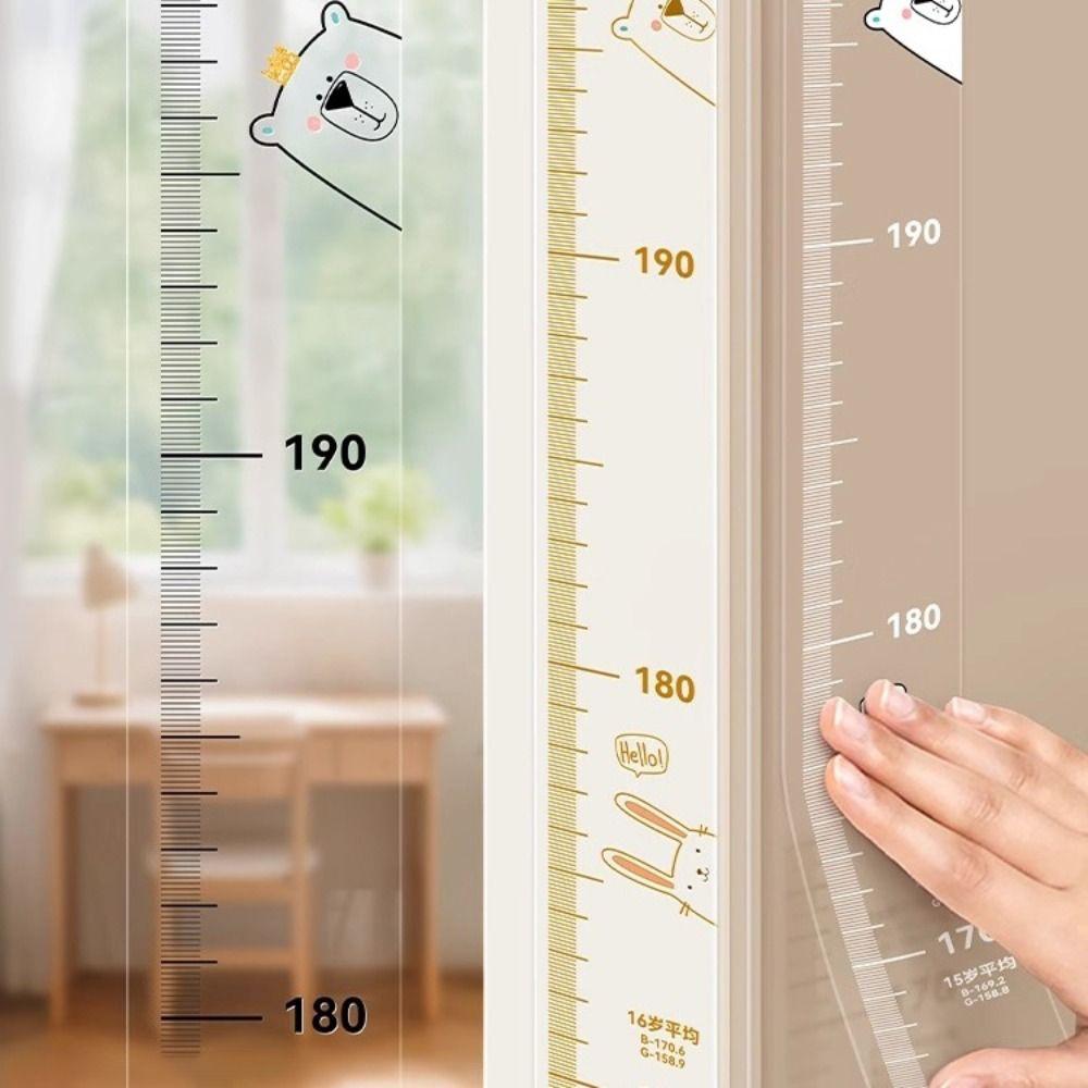 2M Höhe Höhenmessaufkleber Selbstklebend Abnehmbar Kinderwachstumskarte Transparent Wasserdicht Wachstumskartenaufkleber