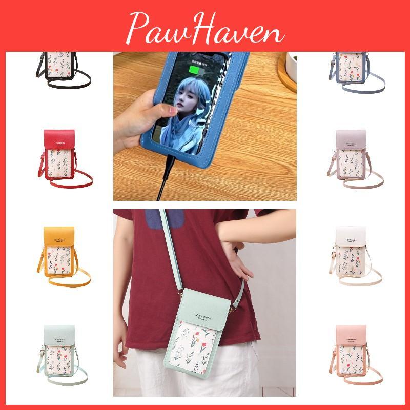 Stylish Pvc Phone Bag For Women Magnetic Closure Multiple Card Slots