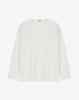 WORK ON BODY OFF Rested Semi-Overfit Round Neck Knit [White]