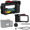 Taoricup DJI Osmo Action 6 Compatible Frame Cage Bracket Handle Street Photography Handle DJI Osmo Action 6 Compatible Extension Frame Extension Cage