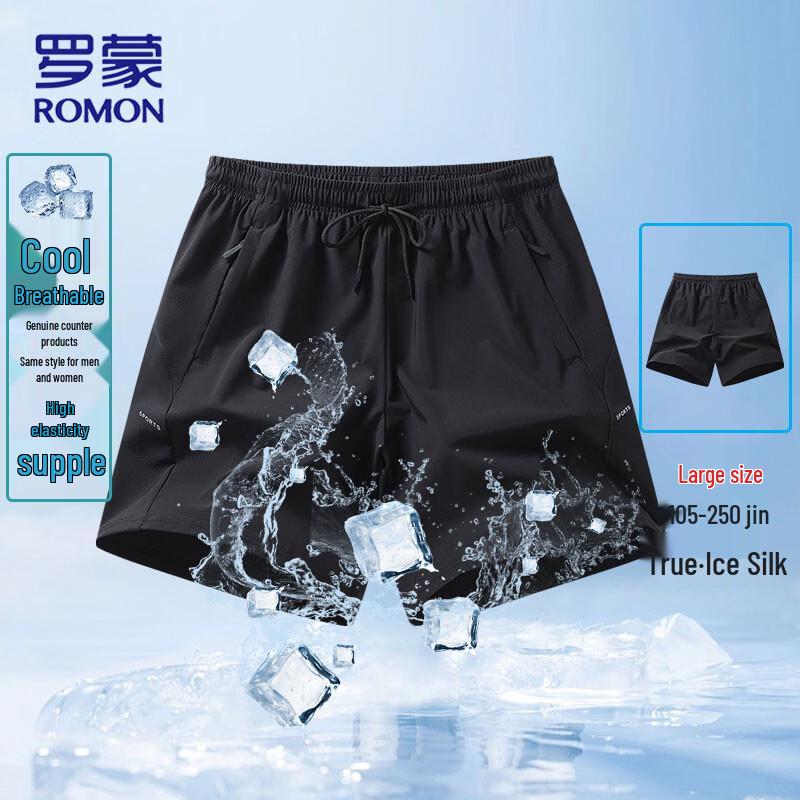 ROMON Men's Ice Silk Quick-Dry Sports Shorts