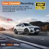 3.0-inch IPS HD Dash Cam with Four Lenses, Night Vision, Loop Recording, WiFi.