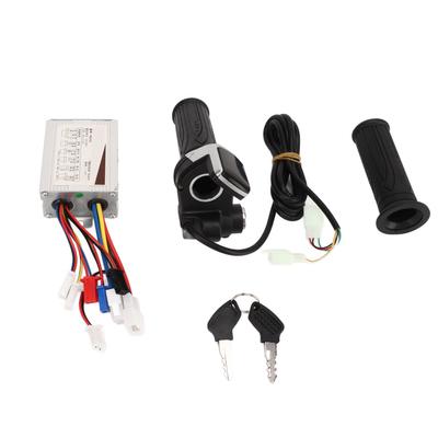 48V 500W Electric Bike Motor Brush Controller Kit Square Screen 9 Lights Throttle Rotary Handle with Keys