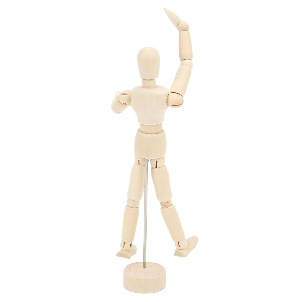 Dřevěná figurína 14 otočných kloubů Kreslicí figurína Lidské tělesné proporce Přenosná umělecká figurína pro umělce Pro skicování