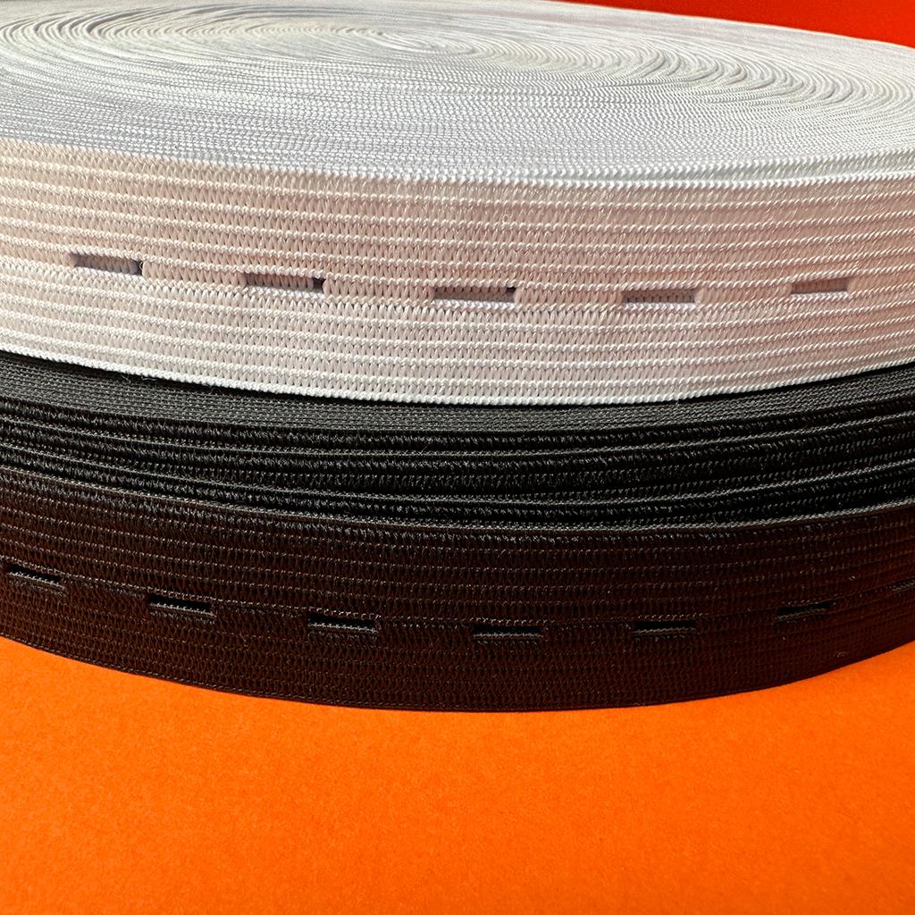 40m Black White Loose Tight Adjustment Band Elastic Elastic Band Maternity Pants Children's Clothing Elastic Band Buckle Hole 1.5cm 2cm 2.5cm 3cm