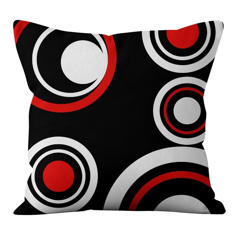 Personalized Fashionable Geometric Abstract Short Plush Pillowcase Home Cushion Cushion Cover