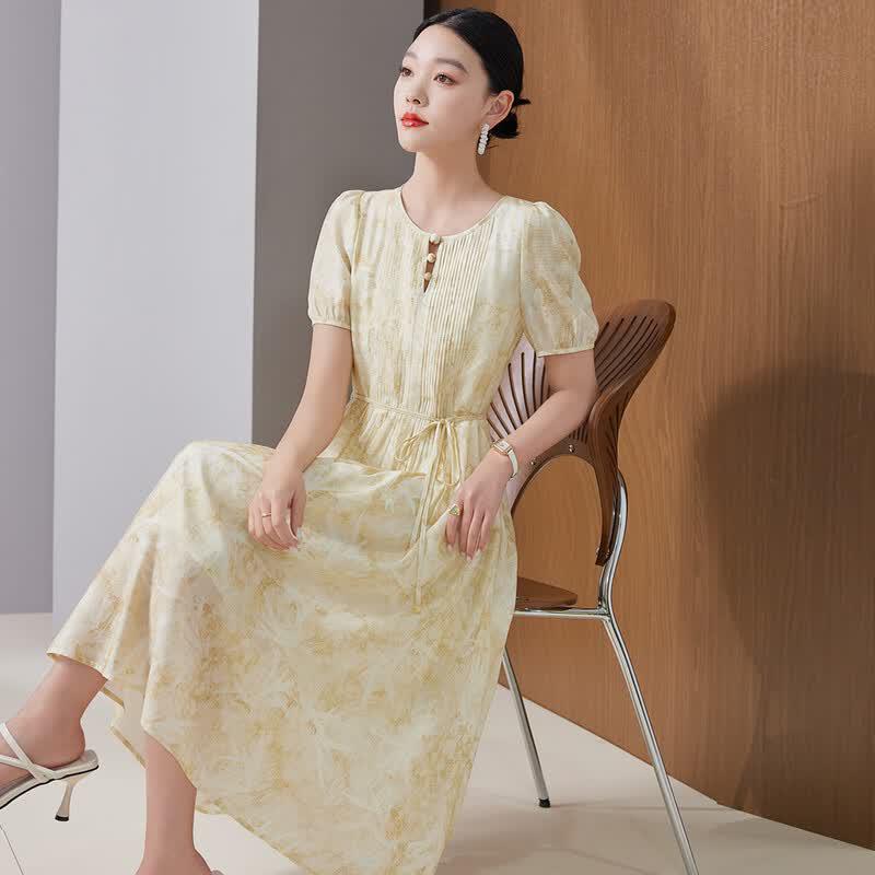 Elegant Floral A-Line Summer Dress