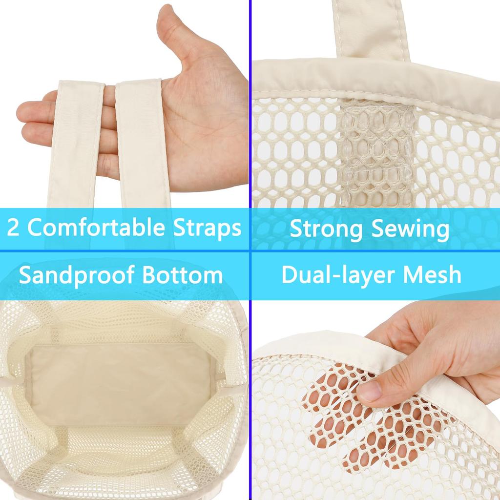 Mesh Beach Bag For Women, Casual Bags Large Beach Tote For Pool Travel Vacation