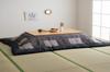 Ikehiko Kotatsu Futon Hazuki Gray Square 205 X 205 Cm Single Item Cotton Modern Patchwork Suitable for Cm Square Kotatsu Stand Approx. 80-90