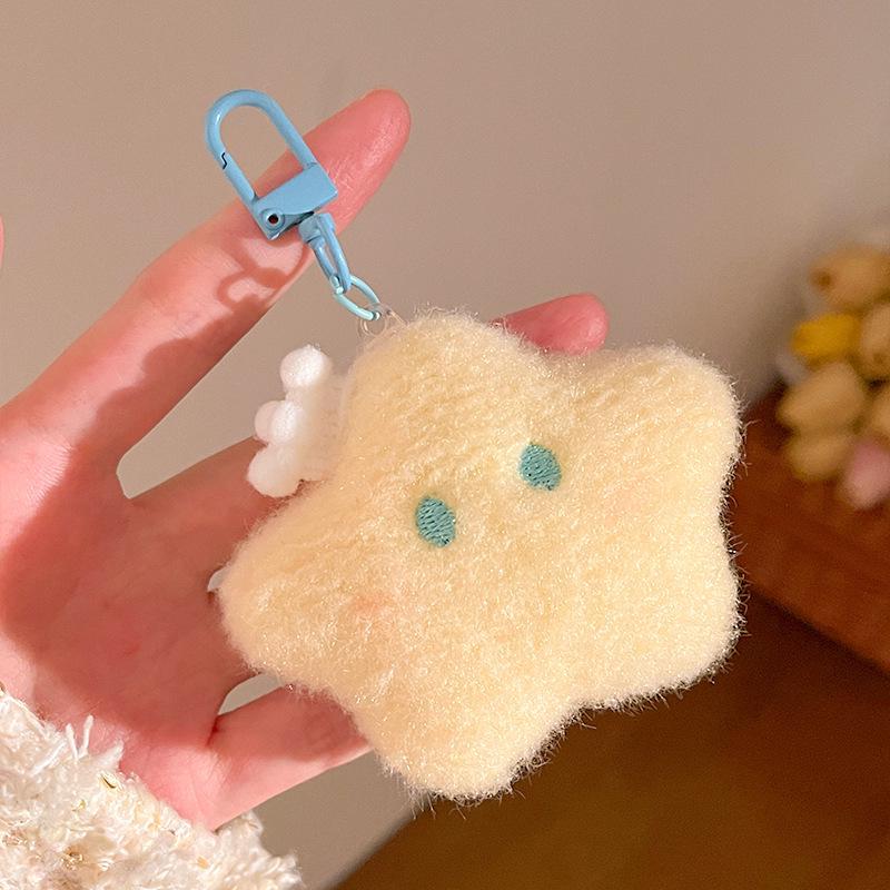 Moon Doll Star Bag Plush Keychain Ornament - Cute Backpack Accessory and Gift.