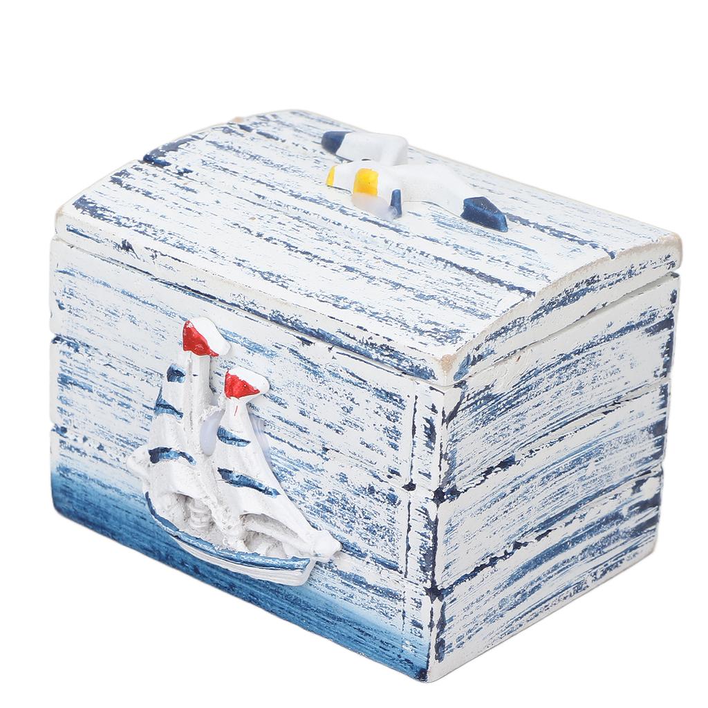 Small Wooden Storage Organizer Box Flip Open Type Vintage Jewelry Keepsake Case Home Decoration