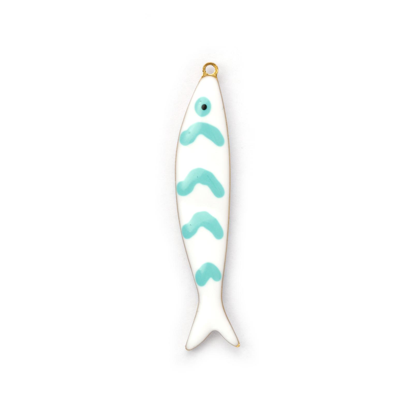 

2 PCs 304 Stainless Steel Ocean Jewelry Starfish Fish Charms 18K Gold Plated Double-sided Enamel Pendant For DIY Necklace Making