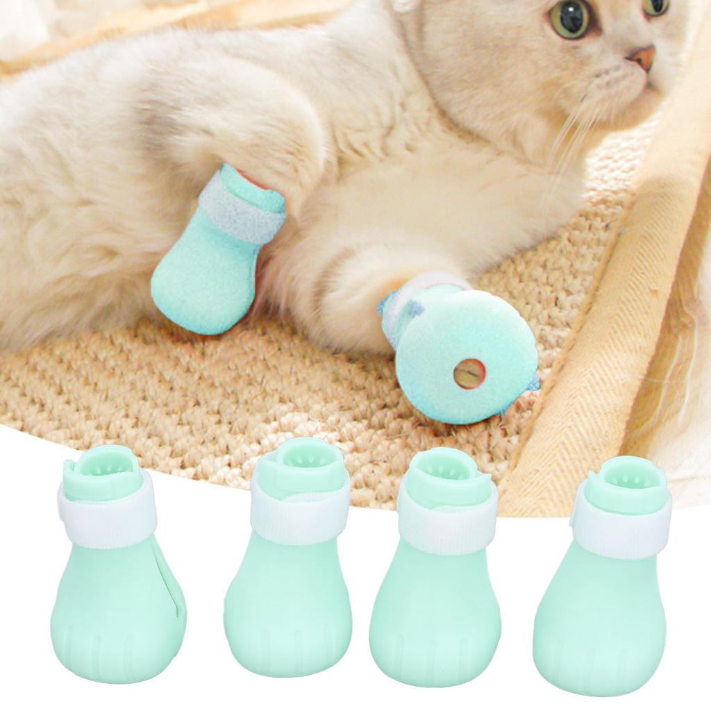 Cat Covers Prevent Scratching Biting Silicone Cat Grooming Boots for Bathing Injection Feeding Medicine