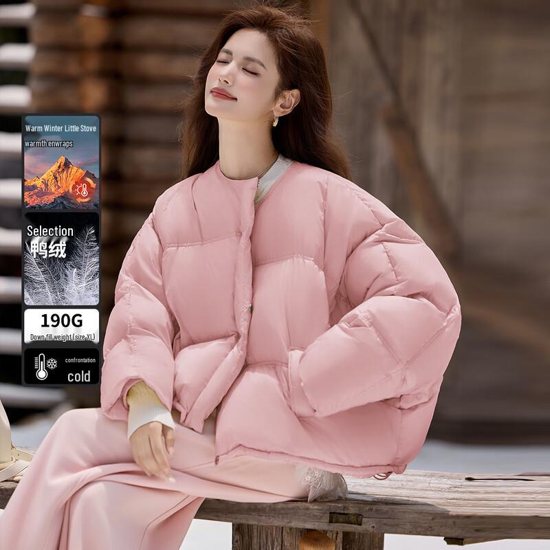 White Deer Language Women's 3-Proof Duck Down Short Puffer Jacket