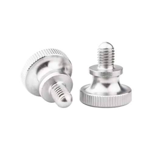 M3x6mm Knurled Thumb Screws, Thumb Screw Bolts, Knurled Thumb Screws, 304 Stainless Steel, Flat, Stepped, Pack of 10