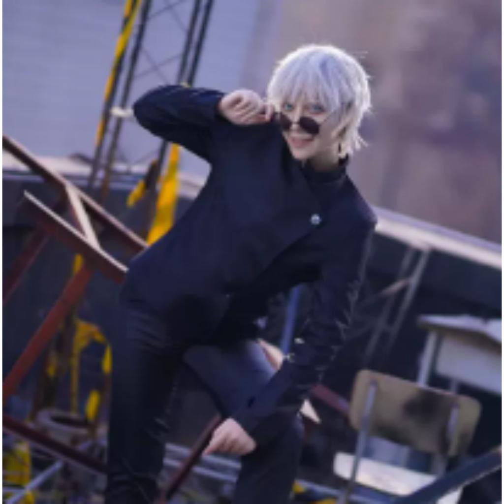 Gojo Satoru Cosplay Costume Jujutsu Kaisen Outfit Full Cosplay Set Gojo Satoru Uniform for Jujutsu Kaisen Cosplay Halloween