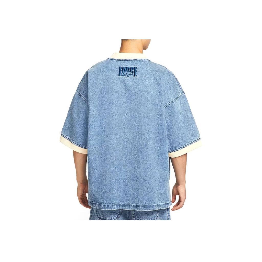 Nike Denim Short Sleeve Basketball Crew Neck T-Shirt Men Tops HV1919