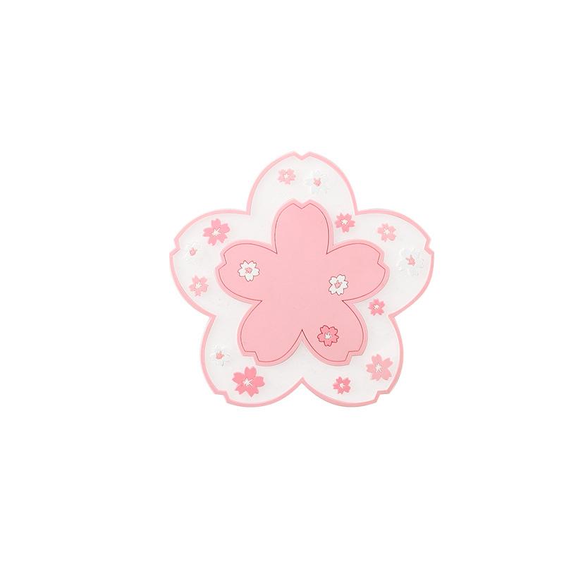 Cherry Blossom Heat Insulation Pad Dining Table Mat Anti-skid Cup Pads Non-slip Coaster Kitchen Accessories Coasters Table Mat